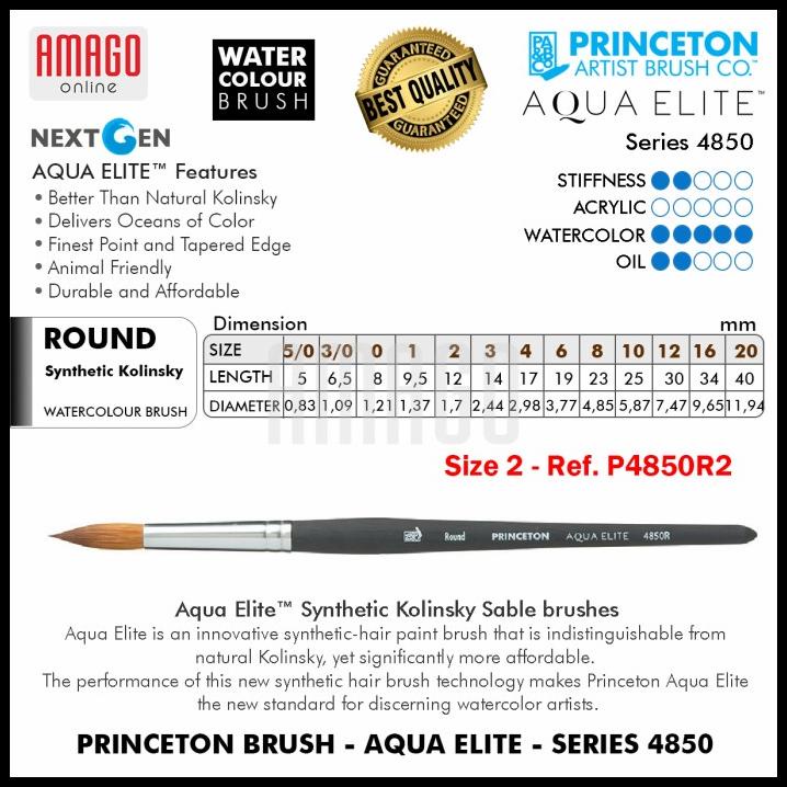 

Kuas - Princeton Aqua Elite Brush - Round - 4850 Series - Pilih Ukuran