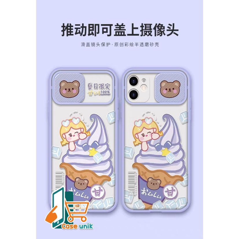 SS078 SOFTCASE slide KARAKTER  VIVO Y15S Y01 Y12 Y15 Y17 Y20 Y12S Y20S Y21 Y21S Y33S Y30 Y50 Y30I Y91 Y51 Y91C Y1S CS3336