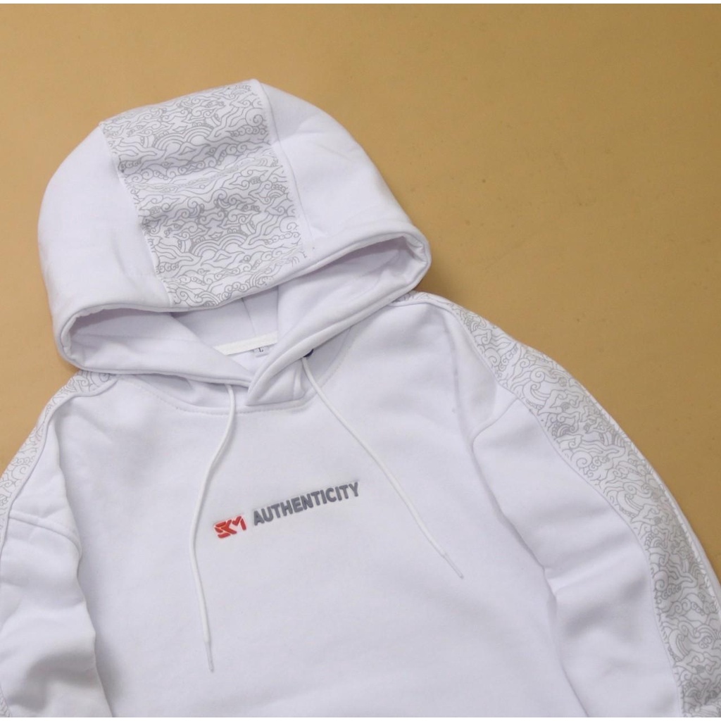 JAKET HOODIE PRIA SKM STRIPE BATIK SHIKAT MIRING ORIGINAL FULL TAG&amp;LABEL TERBARU