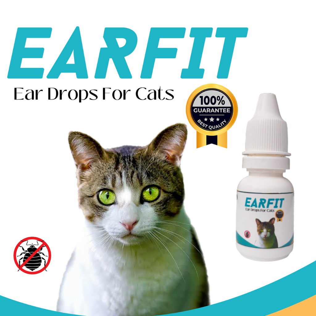 EARFIT Obat Tungau Kutu Telinga Kucing Earmites Ampuh Mengobati Conge Otitis Kuping Kucing