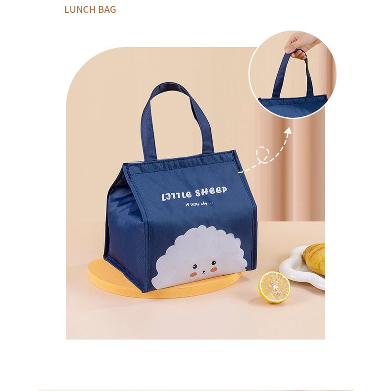 Gobra ♕ PA073 Tas Bekal Jumbo Animal Goodnight Organizer Bag Kotak Cooler Makanan Import Murah