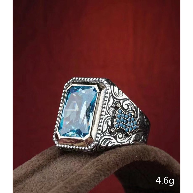 Cincin Bentuk Telur Bahan Stainless Steel Gaya Vintage Korea Untuk Pria