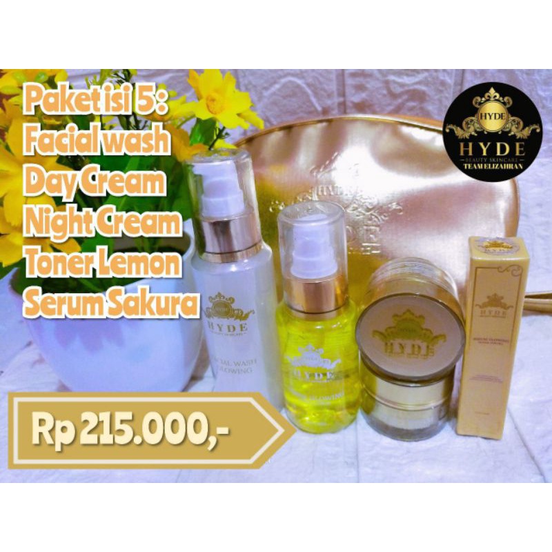 Hyde beauty skincare Facial Wash | Serum sakura | Toner | Night Cream | Day Cream