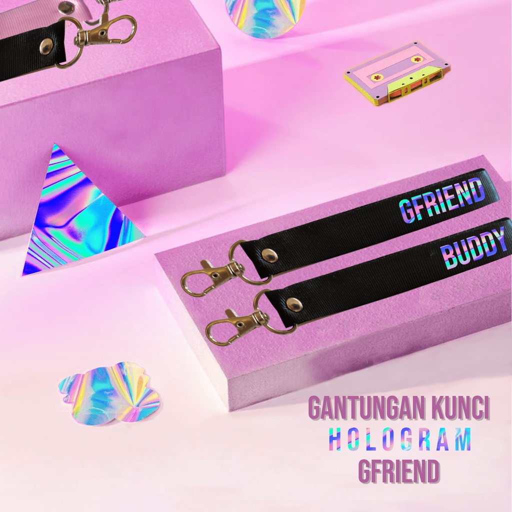 GANTUNGAN KUNCI GFRIEND LANYARD HOLOGRAM FANMADE STRAP GANTUNGAN KUNCI HOLOGRAM GFRIEND EDITION