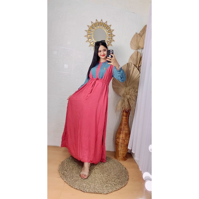 Daster Madafa Polos || Dress Ruffle || Resleting Depan Busui || Baju Wanita || Homedress || Homewer || Rayon Super Grade A Ori
