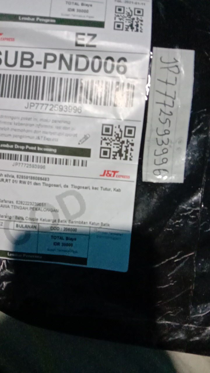 Batik Couple Keluarga Batik Sarimbitan Katun Batik Pekalongan Papa Mama