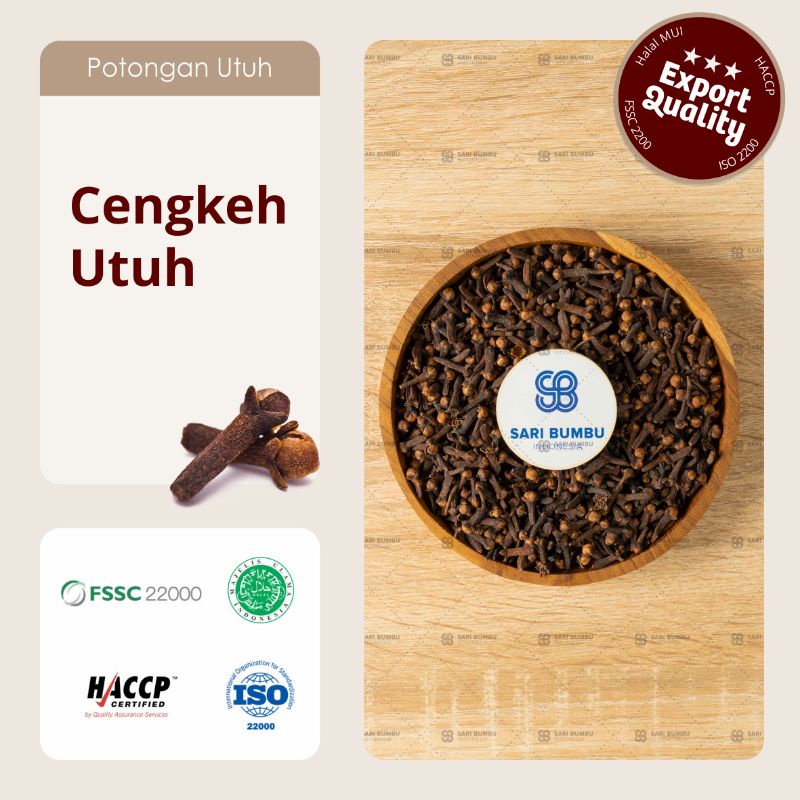 

Cengkeh Utuh / Cloves Whole 100gr Export Quality