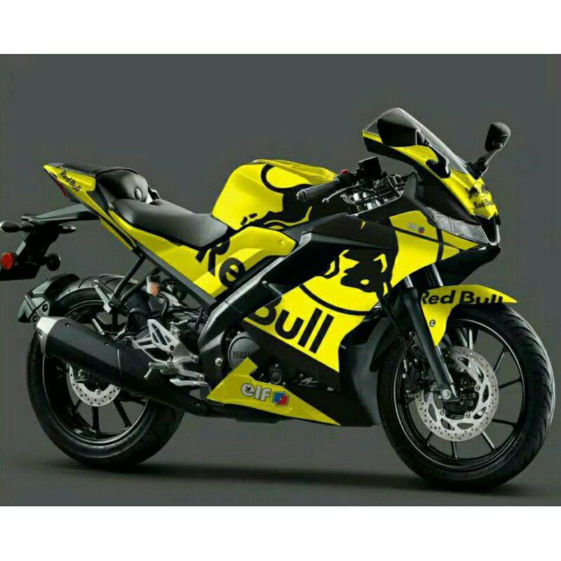 Decal r15 v3 full body sticker variasi motor yamaha r15 redbull kuning