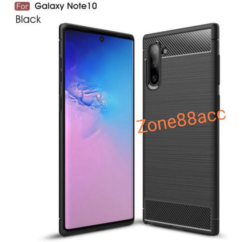 Silicon Case SAMSUNG Note 10 Softcase iPAKY Carbon Casing Cover TPU