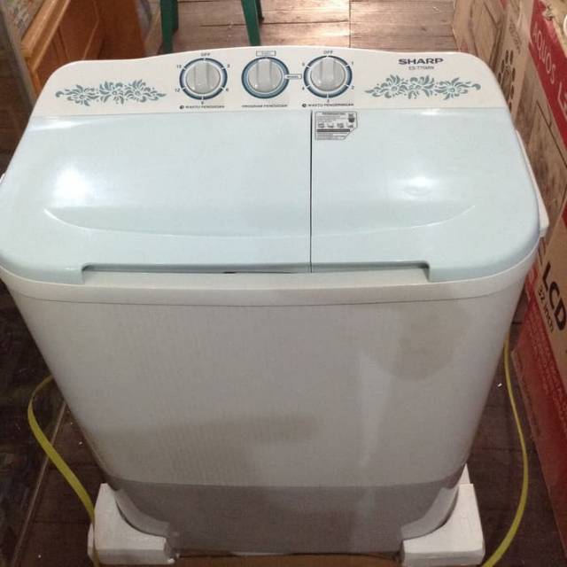 MESIN CUCI SHARP EST-80MW 8 KG 2 TABUNG | Shopee Indonesia