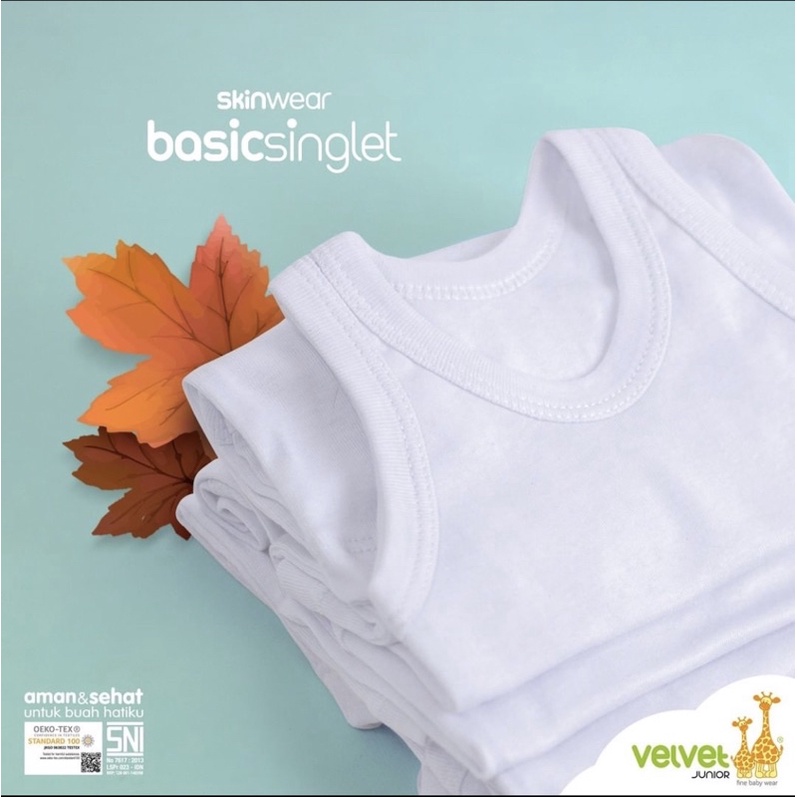 Kaos dalam Singlet bayi velvet junior/Kaos dalam bayi SNI/perlengkapan melahirkan/Baju bayi