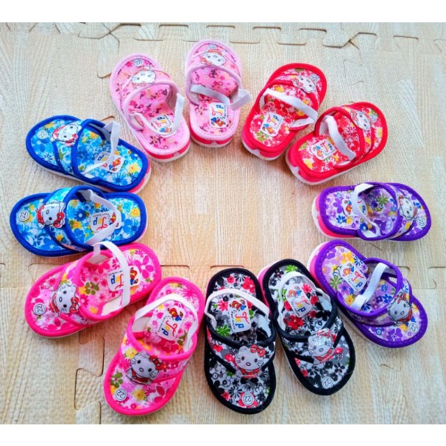 [0-2th] SANDAL BABY BUNYI MOTIF BUNGA FLORAL ANAK CEWEK / SANDAL PREWALKER BAYI  PEREMPUAN / SANDAL PREWALKER BUNYI CITCIT FLOWER