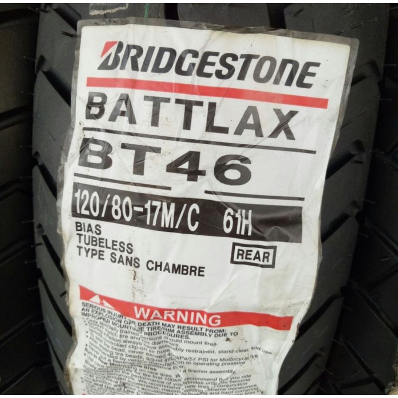 BAN LUAR BATTLAX BRIDGESTONE BT 46 UK 120/80-17