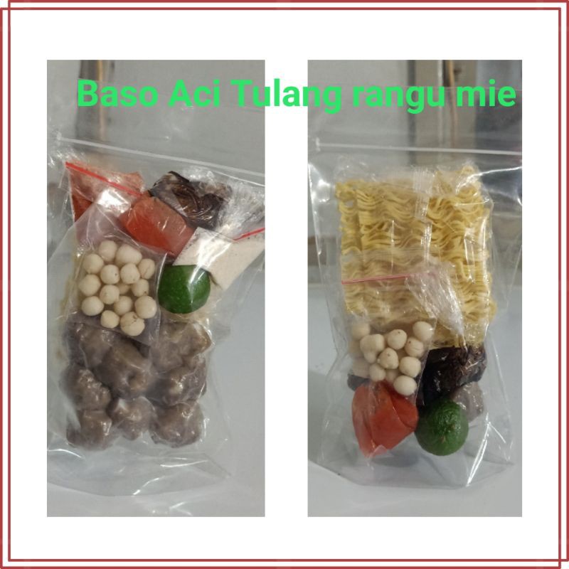 

Baso aci tulang rangu plus mie