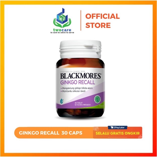 BLACKMORES GINKGO RECALL GINKGO ACTION - Ginkgo Biloba untuk Otak- 30 tablet