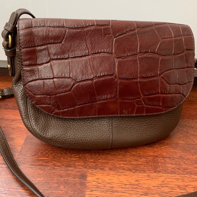 PRELOVED tas Fossil bag Fossil Collette croco espresso