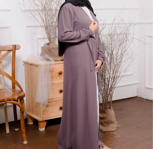 BEST SELLER BELVA LONG OUTER FREE SABUK TALI