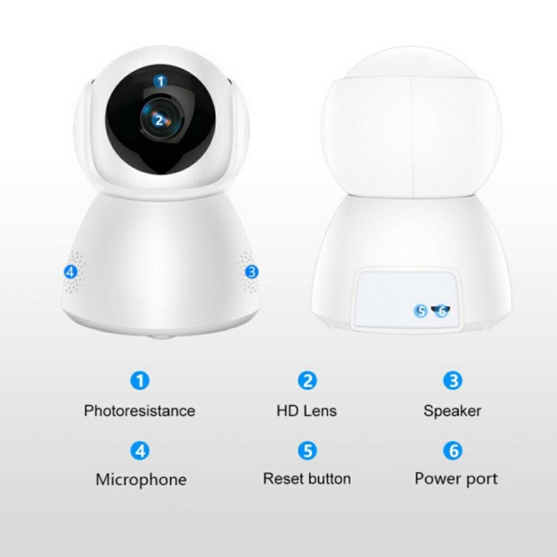 Cctv kamera ip Wifi Snowman V380pro HD 1080P 8Mp Motion detektiv