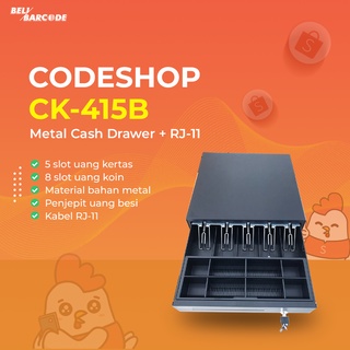 CODESHOP CK415 BLACK LACI UANG KASIR UKURAN BESAR DENGAN RJ 11