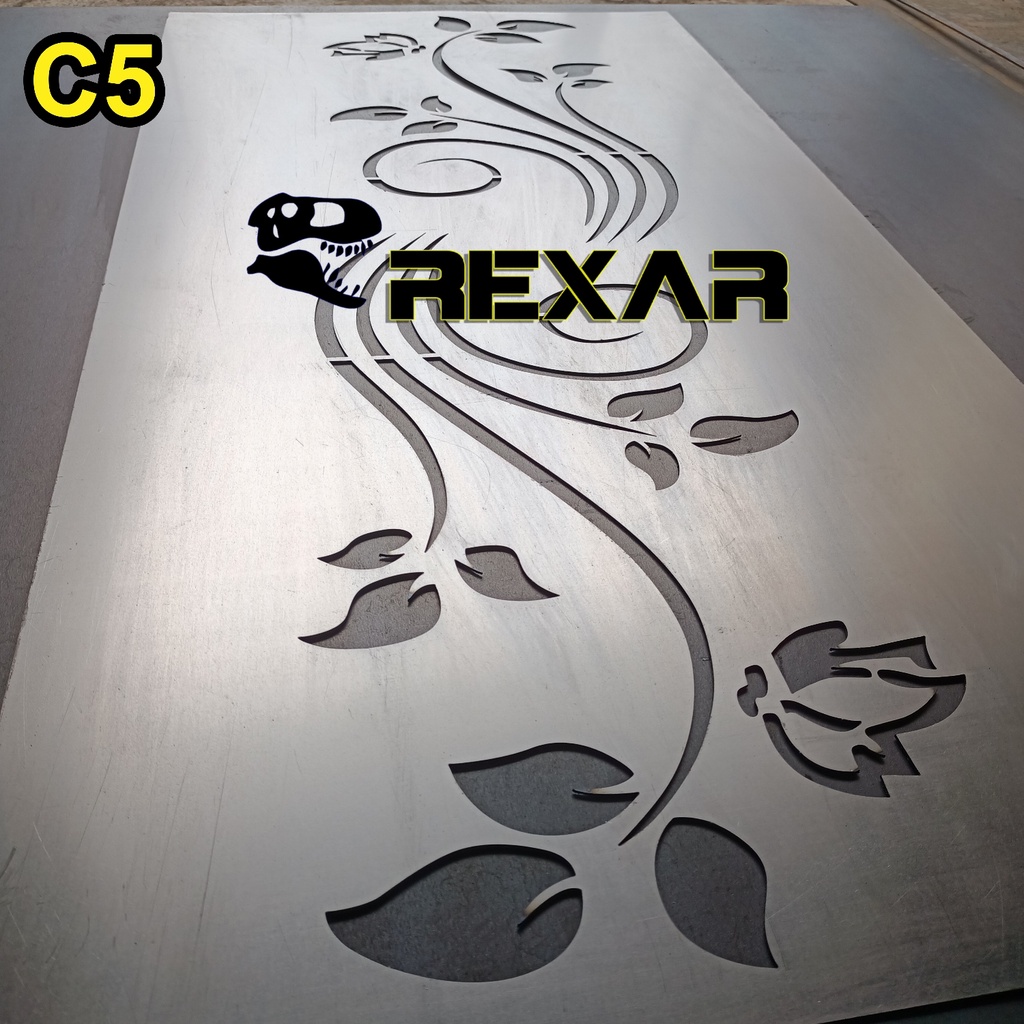 Plat Motif 60x120 cm Type C / Ornamen Pagar Laser Cutting