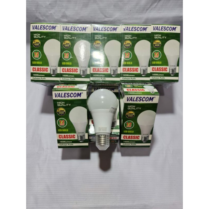 LAMPU LED VALESCOM CLASSIC 3 5 7 9 12 15 18 21 WATT 3W 5W 7W 9W 12W 18W 21W CLASSIC A BULB GARANSI 1 TAHUN MURAH GROSIR