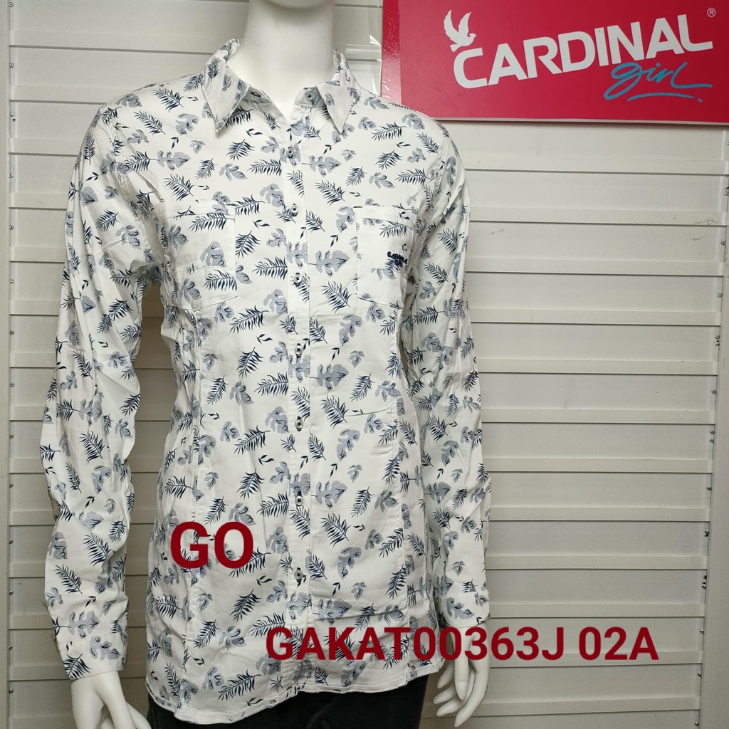 BB CARDINAL GIRL CB KEMEJA Pakaian Wanita Atasan Casual Santai Motif Kotak Hem Lengan Panjang