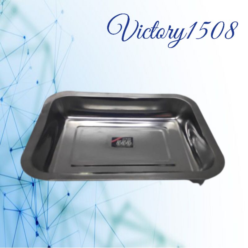 Nampan Stainles segi 22x32 / wadah saji stainles