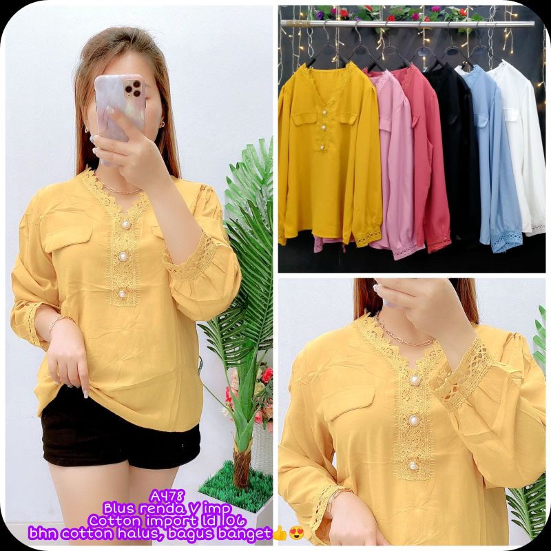 Blouse Atasan Wanita Renda Import