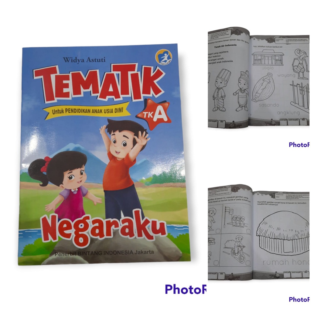 Paket isi 8 Buku Tematik TK A Kurikulum 2013 Bintang Indonesia - TBS