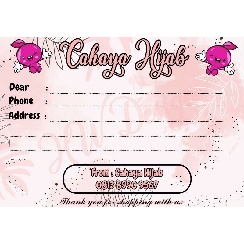 

Sticker Pengiriman Olshop