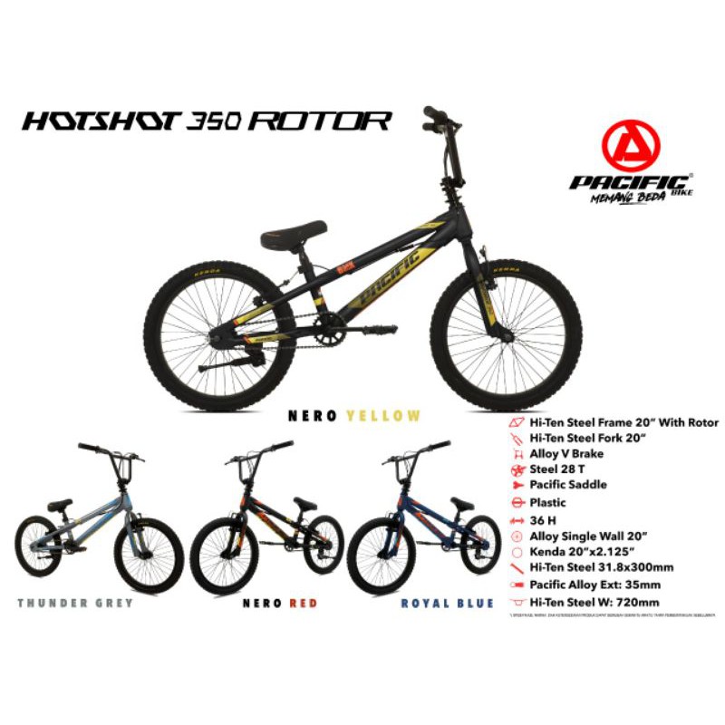 Sepeda BMX Pacific Hotshot 350 Rotor 20inch