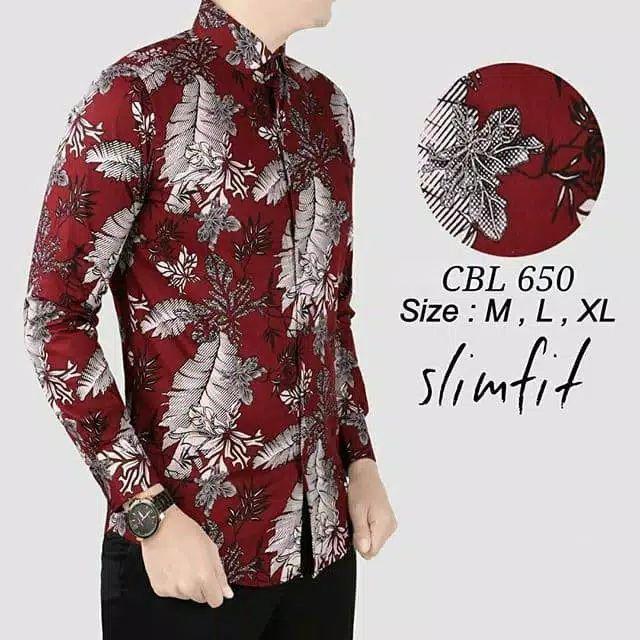 Cbl650 Kemeja Batik Pria Slimfit Mewah Linabatikdistro Unik Baju Batik Pria Best Seller