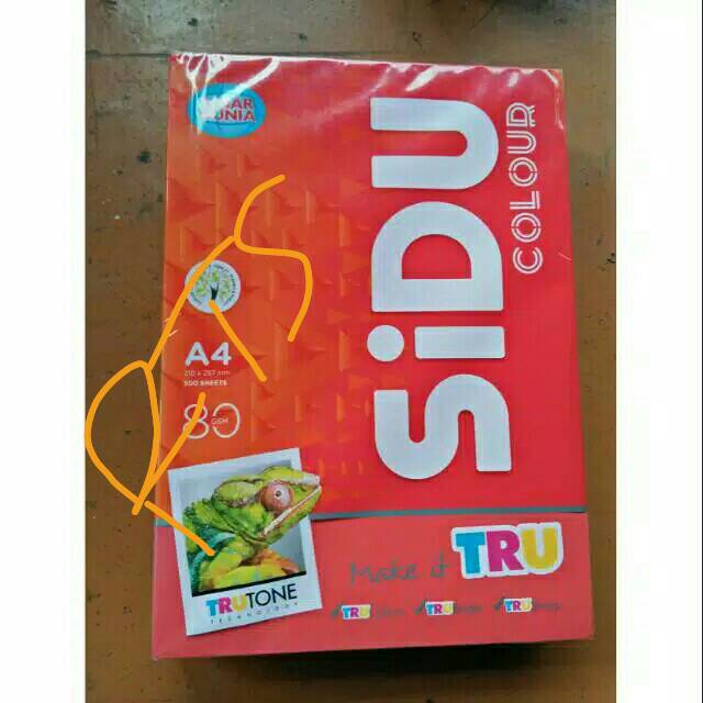 

Kertas warna it 250 red sidu A4 80gsm