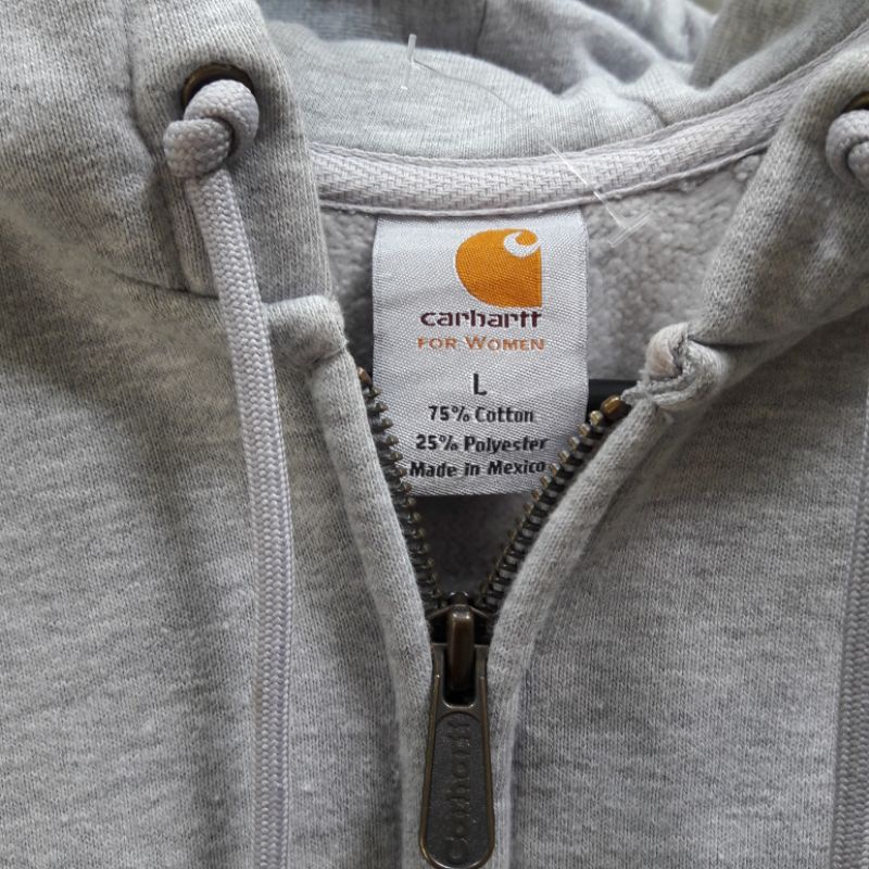 Zip Hoodie Carhartt Women Cewek Grey Abu Thrift Second Murah