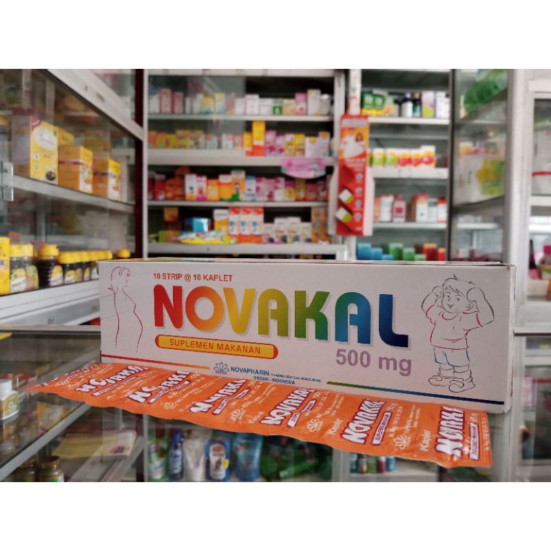 NOVAKAL 500 MG 1 STRIP @10 KAPLET | Suplemen Makanan - ED 07/2026