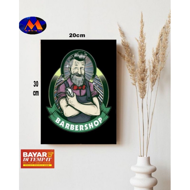 HIASAN DINDING BARBERSHOP/POSTER KAYU BARBERSHOP/WALLDECOR/POSTER BARBERSHOP