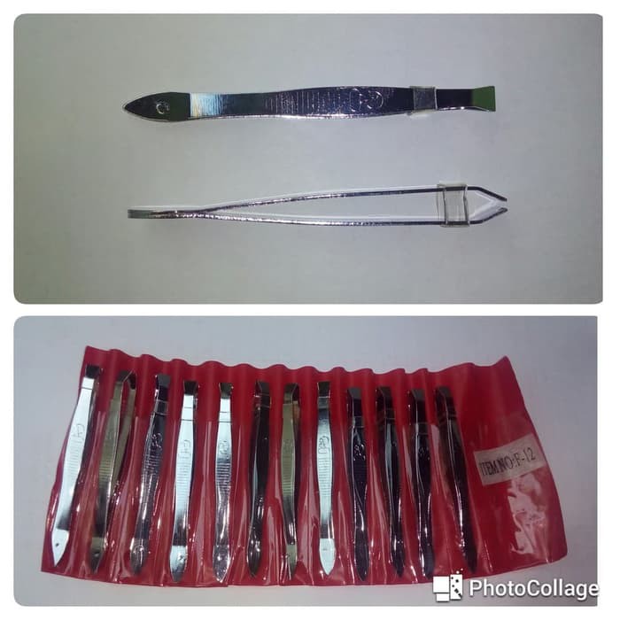 Pinset / Penjepit / Pencabut Bulu / Rambut / Alis Bahan Metal