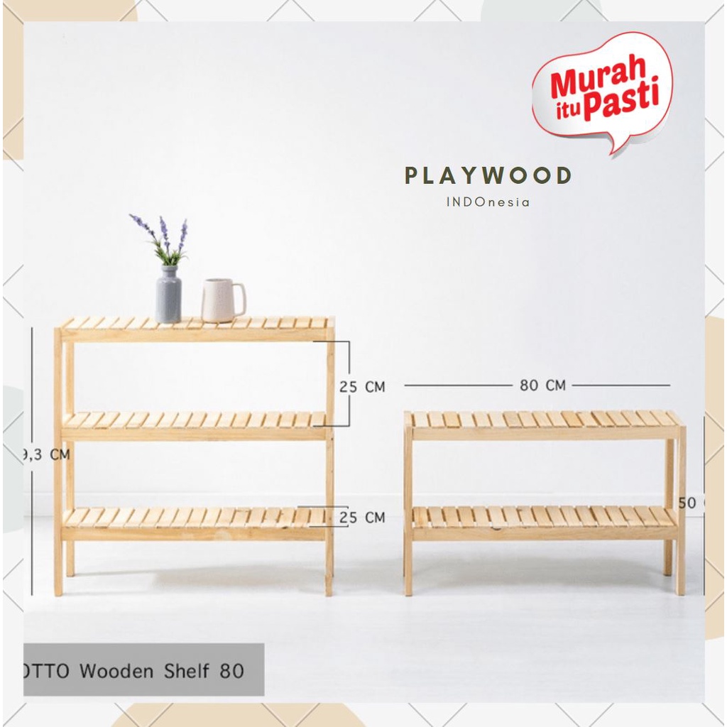 Rak Serbaguna 3 tingkat  rak ambalan 80 cm | Rak Rak Wooden Shelf Rak Kayu | Rak Rak Sepatu Rak kayu minimalis | rak susun rak TV