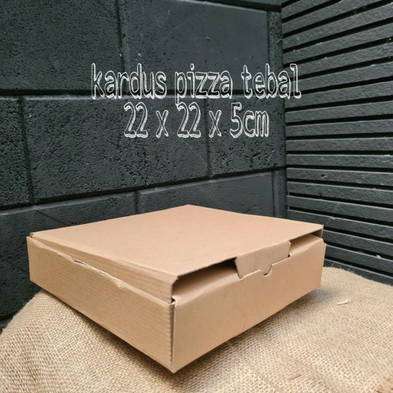 

kotak dus box kardus PIZZA 22cm coklat tebal
