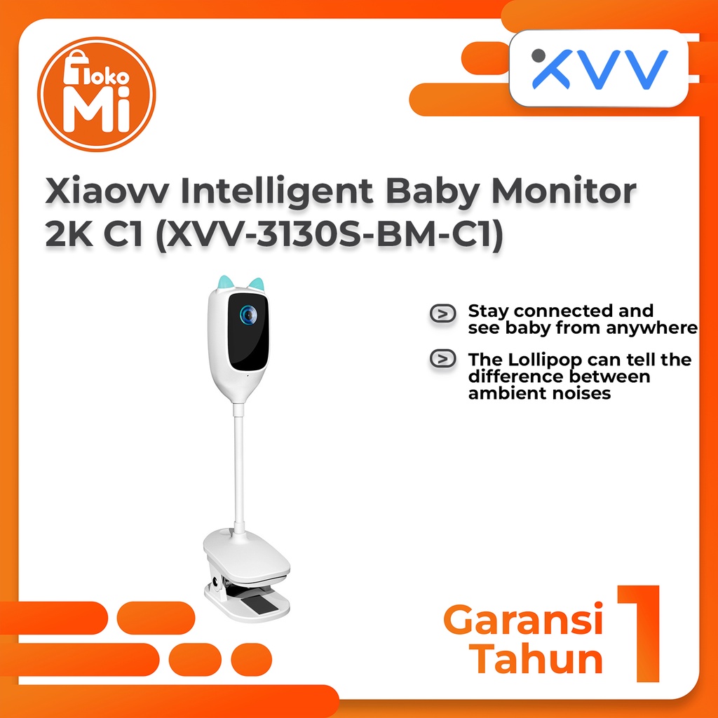 Xiaovv C1 Smart Security 2K Night Vision Cry Detection Baby Monitor