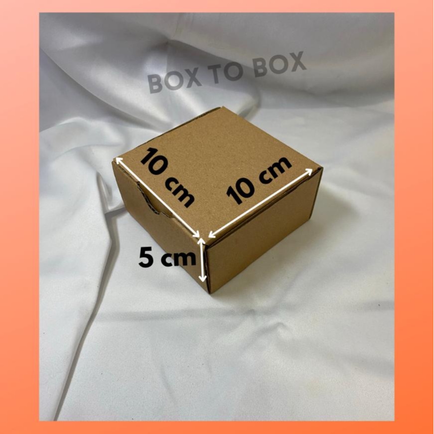 

Kardus box karton kotak dus packing BARU size 10 x 10 x 5 cm luar dalam POLOS die cut pizza