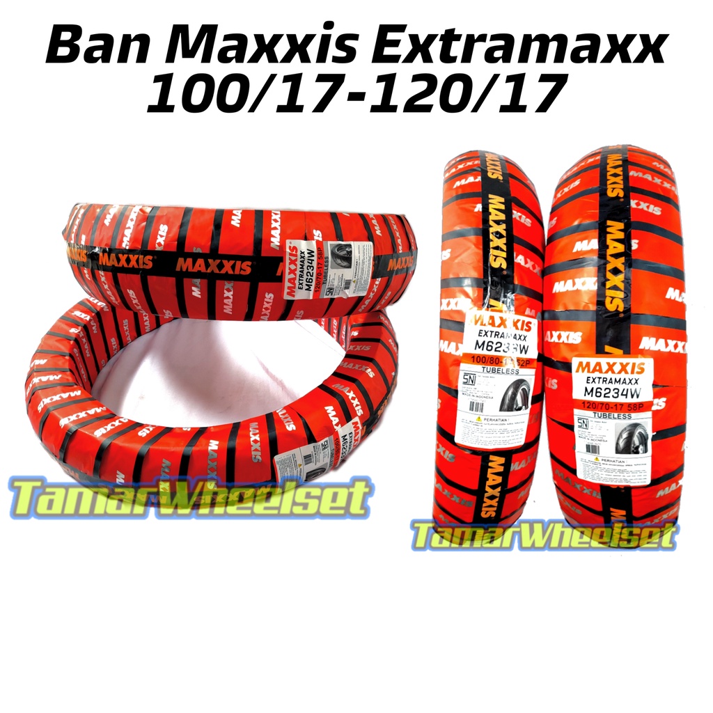 Ban Tubles Ban Luar Ban Maxxis Ukur 100/80-17 dan 120/70-17
