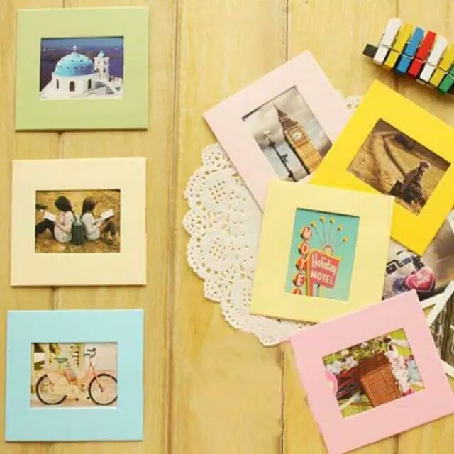 [READY] Frame Foto Gantung / Bingkai Foto + Wooden Clip / Penjepit Kayu + Tali Rami # tumblr [S]