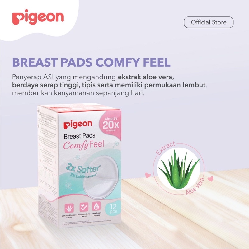 PIGEON Breast Pads ComfyFeel  Isi 12 Pcs / Penyerap Asi  / bantalan asi