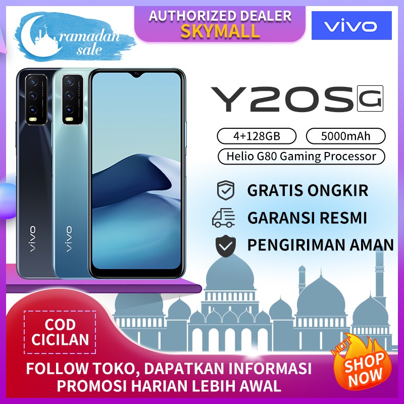 Vivo Y20sg 4 128 Ram 4gb 128gb Garansi Resmi 100 Original Baru Ai Triple Camera Hp Vivo Y20sg Indonesia