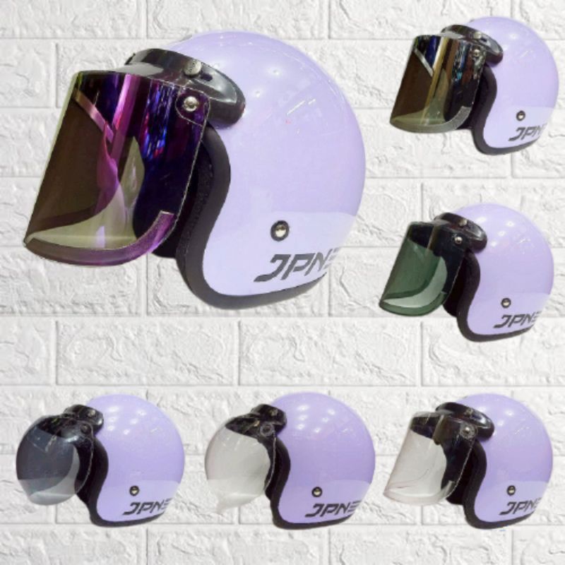 Helm jpn ungu pastel lilac glossy ORIGINAL