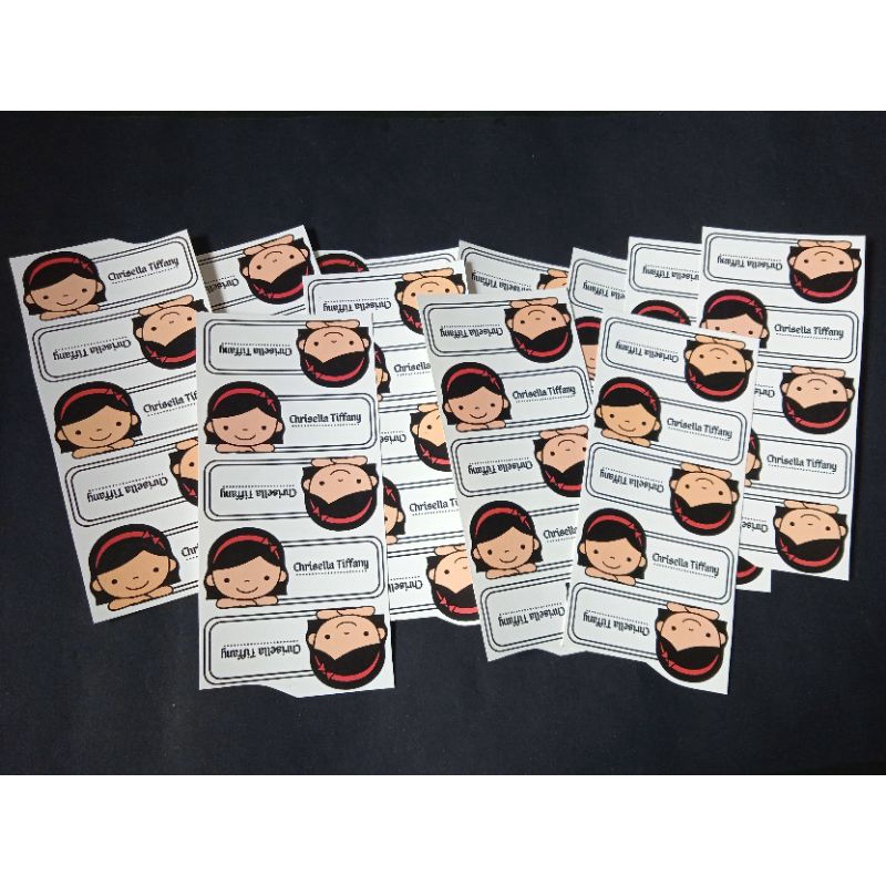 

Sticker / Label Buku / Sticker Anak / Sticker Alat Sekolah (waterproof & tidak waterproof , cutting sticker / biasa)