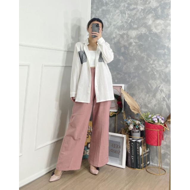 Odelia Oversized Pocket Checked Shirt