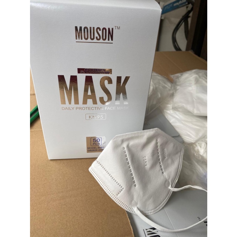 Masker KN95 MOUSON BOX isi 50pcs KN 95 premium import 5ply Mouson BOX