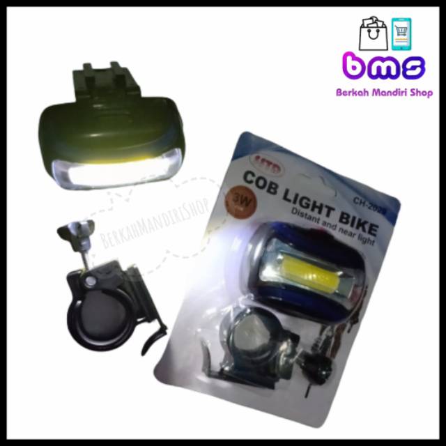 Lampu Sepeda COB LIGHT 3W Dengan 3 Mode Cahaya